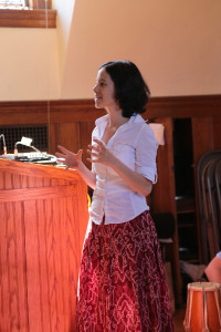 Dr Dorcinda Knauth speaking at Vassar, 2013